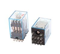 sourcing map HH54P MY4 AC 12V Tension Bobine 14 Broches 4PDT Puissance Relais électromagnétique 2pcs