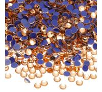 sourcing map Hotfix SS10 Lot de 2 880 strass ronds à dos plat en résine pour loisirs créatifs, vêtements, décoration d'ongles (SS10, champagne)