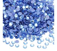 sourcing map Hotfix SS10 Lot de 2 880 strass ronds à dos plat en résine pour loisirs créatifs, vêtements, décoration d'ongles (SS10, bleu)