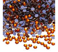 sourcing map Hotfix SS6 Lot de 2 880 strass ronds à dos plat en résine pour loisirs créatifs, vêtements, décoration d'ongles (SS6, marron)
