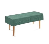 sourcing map Housse de banc de salle à manger, extensible, rectangulaire, lavable, pour salon, chambre à coucher et cuisine, vert