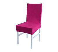 sourcing map Housse de Chaise de Salle à Manger Extensible Peluche élastique Lavable Protecteur Fuchsia