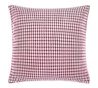 sourcing map Housse de Coussin en Velours Côtelé Doux Rayure Taie d'oreiller pour Canapé Lit Rose 26 "x 26"