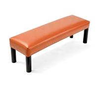 sourcing map Housse de protection imperméable pour banc de salle à manger rectangulaire en similicuir extensible, 100,1 à 129,9 cm, pour bancs de piano, chaises de cuisine, salle à manger, orange