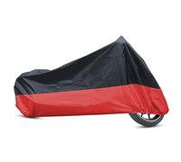 sourcing map Housse de Protection pour Moto, Couverture Imperméable en Polyester 180T pour Moto, Scooter, Taille: L, Couleur: Noir/Rouge