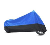 sourcing map Housse de Protection pour Moto Scooter Couverture Imperméable en Polyester 180T résistant à la poussière et à la pluie, Anti-UV -Noir/Bleu XXL