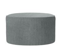 sourcing map Housse de protection pour ottoman ronde, en jacquard avec fond élastique, convient à un diamètre de 60 cm à 73 cm / 23,6" à 28,7", housses de repose-pieds extensibles pour la protection