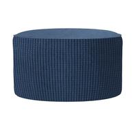 sourcing map Housse de protection pour ottoman ronde, housse de protection en jacquard avec fond élastique, convient à un diamètre de 50 cm à 58 cm / 19,7"-22,8", housses de repose-pieds extensibles