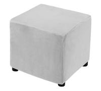 sourcing map Housse de repose-pieds extensible carré avec protection élastique de repose-pieds pour salon, chambre à coucher, longueur de 33 à 45,7 cm, gris clair