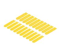 sourcing map Housse de sangle snapback, boucle réglable en plastique pour réparation de casquettes, jaune clair, 80x20mm