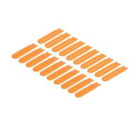 sourcing map Housse de sangle snapback, boucle réglable en plastique pour réparation de casquettes, Orange/jaune, 80x20mm