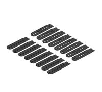 sourcing map Housse de sangle snapback, trous en plastique réglables pour chapeaux à boucle de rechange pour réparation de casquettes, Noir , 80x20mm