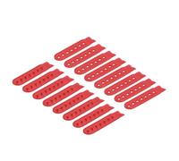 sourcing map Housse de sangle snapback, trous en plastique réglables pour chapeaux à boucle de rechange pour réparation de casquettes, rouge clair, 80x20mm