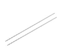 sourcing map HSS Foret Hélicoïdal Haute Vitesse Acier Extra Long Pointes 2mm Forage Diamètre 250mm Longueur 2 Pcs