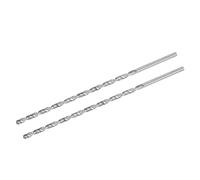 sourcing map HSS Foret Hélicoïdal Haute Vitesse Acier Extra Long Pointes 5mm Forage Diamètre 250mm Longueur 2 Pcs