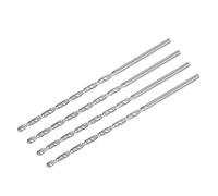 sourcing map HSS(Haute Vitesse Acier) Extra Long Forets Hélicoïdaux 4.5mm Perceuse Diamètre 160mm Longueur 4Pcs