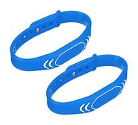 sourcing map ID Carte Clé Bracelet RFID Proximité 125KHz TK4100 Lecture Uniquement Sans Contact Jeton Étiquette Bracelet pour Porte Entrée Accès Contrôle Bleu 2 Paquet