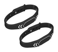 sourcing map ID Carte racelet RFID Proximité 125KHz TK4100 Lecture Uniquement Sans Contact Jeton Étiquette Bracelet pour Porte Entrée Accès Contrôle Noir 2 Paquet