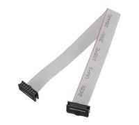 sourcing map IDC Câble plat avec connecteur 12 broches Pas de 2 mm Longueur 20 cm FC vers FC Double connecteur femelle Câble plat pour électronique industrielle Gris