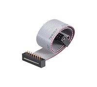 sourcing map IDC Câble Plat Fil Métal FC/FD Connecteur A-Type 16Broches 2.54mm Pas 0.2m Long Câble Nappe