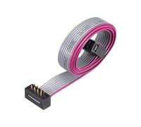 sourcing map IDC Câble Plat Fil Métal FC/FD Connecteur A-Type 8 Broches 2.54mm Pas 500mm Long Câble Nappe