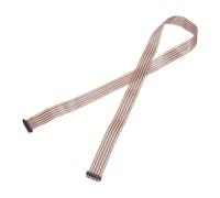 sourcing map IDC Câble ruban plat arc-en-ciel 2,54 mm Pas de 26 broches Câble de connexion FC Double connecteur femelle Noir pour expériences de bricolage 1,2 m de long 1 pièce