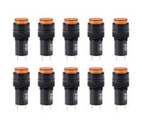 sourcing map Indicateur lumineux AC 220V, NXD-212 néon jaune Monté panneau bulb 12mm 10pcs