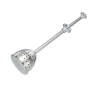 sourcing map Infuseur à thé pour feuilles en vrac, filtre à thé en acier inoxydable, poignée réglable, filtre diffuseur pour tasse et théière, en forme de demi-sphère, argenté