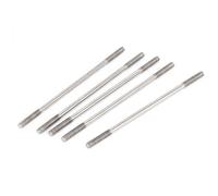 sourcing map Inox Acier Double Extrémité Fileté Goujon Vis Boulon M4 x 100mm 5Pcs
