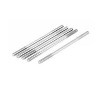 sourcing map Inox Acier Double Extrémité Fileté Goujon Vis Boulon M5 x 100mm 28mm Filetge Longueur Argenté 5Pcs