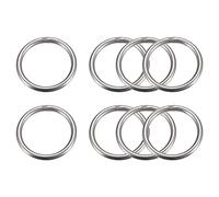 sourcing map Inox Acier Joints Toriques, 8pcs 30mm(1.18") Externe Diamètre 3mm Épaisseur Polyvalent Métal Soudé Joints Toriques Rond Anneaux