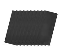 sourcing map Inoxydable Acier Étiquettes, 80 x 40mm Rectangulaire Gravure Carte avec 2 Trou pour Machine Plaque Identification DIY Étiquette, 10Pcs (Noir)