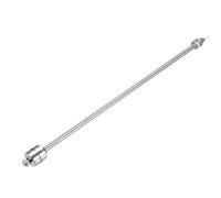 sourcing map Interrupteur à flotteur en acier inoxydable, tige de 350 mm, 110 V CC 0,5 A, capteur de niveau d'eau vertical, filetage M10, contrôleur de niveau de liquide pour pompe/alarme 1 pièce