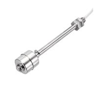 sourcing map Interrupteur à flotteur en acier inoxydable, tige de 75 mm, 110 V CC, 0,2 A, capteur de niveau d'eau vertical, filetage M10, contrôleur de niveau de liquide pour pompe/alarme 1 pièce