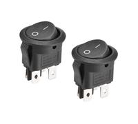 SOURCING MAP Interrupteur Bascule Rond 4 Broches ON-OFF AC 250V-6A 125V-10A 2Pcs