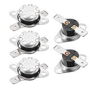 sourcing map Interrupteur contrôle température KSD301 thermostat 80°C 10A 6,3mm N.O Broche 5Pcs