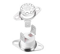 sourcing map Interrupteur contrôle température thermostat 185°C 10A normalement fermé NC 2Pcs