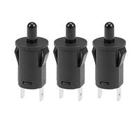 sourcing map Interrupteur Porte Réfrigérateur 10mm Momentané NC AC250V Noir 3Pcs