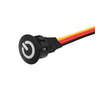 sourcing map Interrupteur variateur tactile DC 12 V 13 mm de diamètre à clipser pour bandes lumineuses LED Noir
