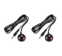 sourcing map IR Inf-R Récepteur Rallonge Câble 3.5mm Jack 4.9PI Long 26PI Réception Distance Noir Grand Rond Tête 2Pcs
