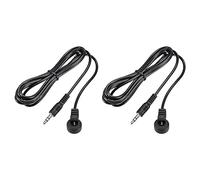 sourcing map IR Inf-R Récepteur Rallonge Câble 3.5mm Jack 4.9PI Long 26PI Réception Distance Noir Plat Tête 2Pcs