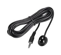 sourcing map IR Inf-R Récepteur Rallonge Câble 3.5mm Jack 9.8PI Long 26PI Réception Distance Noir Rond Tête