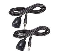 sourcing map IR Receveur Extenseur Câble 3.5mm Jack 4.9 Pieds Long 26-39pied Distance Réception Noir Tête 2pcs