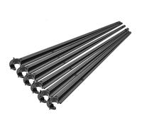 sourcing map Irrigation goute à goute Support Piquets 110mm Longueur PP Plastique Noir pour 1/4" Tube Tuyau Paquet de 50
