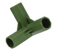 sourcing map Jardinage Cadre Connecteur 12mm Plastique Coude 3 Voie Tuyau Raccord Joint pour Plante Enjeux Clôture Auvent Pôle Construire Vert Paquet de 25