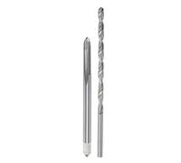sourcing map Jeu de tarauds et embouts, M5 x 0,8 H2 pour machine à cannelure droite 80 mm extra long, 5 mm HSS Foret hélicoïdal