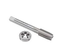 sourcing map Jeu de tarauds et filières 1/2"-20 UNF, taraud en acier rapide avec matrice de filetage rond, droitier