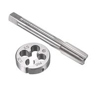 sourcing map Jeu de Tarauds et Filières Métriques M10 x 0,75 mm, Taraud à Filetage Machine avec Filière de Filetage Ronde, pour la Réparation de Filetage de Boulon à Écrou