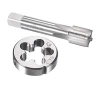 sourcing map Jeu de Tarauds et Filières Métriques M16 x 0,5 mm, Taraud à Filetage Machine avec Filière de Filetage Ronde, pour la Réparation de Filetage de Boulon à Écrou