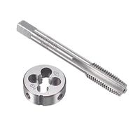 sourcing map Jeu de Tarauds et Filières Métriques M9 x 1,25 mm, Taraud à Filetage Machine avec Filière de Filetage Ronde, pour la Réparation de Filetage de Boulon à Écrou